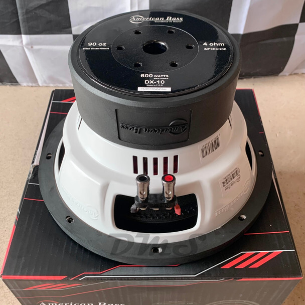 American Bass DX 10 Subwoofer, DX10, DX104, DX-10, Magnet, Terminals, Packaging, Designer Motorsports