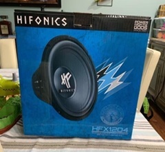 Hifonics HFX 12 Inch Subwoofer Speaker, HFX12, HFX-12, HFX12D4BK, HFX-12D4-BK